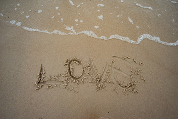 Track on the sand
 Life
 Wet sand
Write in the sand