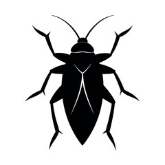 Green Bottle Fly Insect Silhouette Vector Illustration