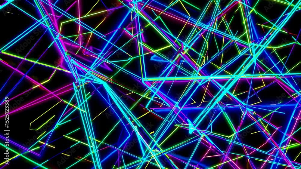 Aufkleber colorful neon light patterns create mesmerizing visuals at an urban art show