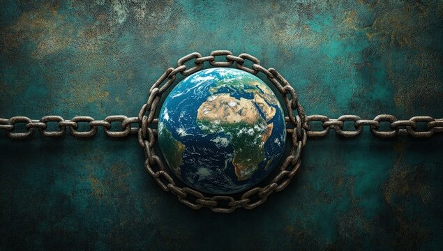 Earth chained, confined