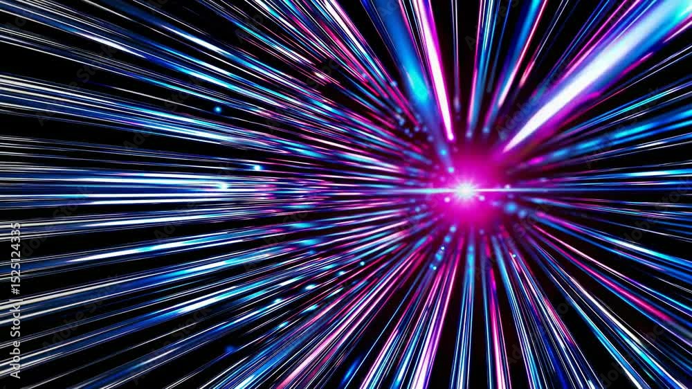 Poster colorful light streaks burst through space creating a mesmerizing visual experience