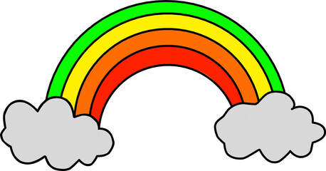 vector illustration of a rainbow