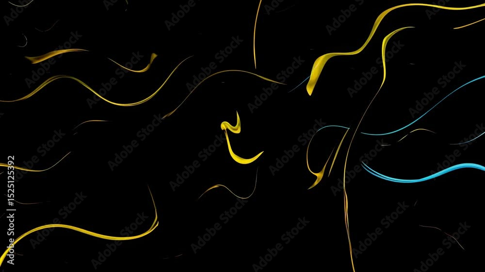 Aufkleber Dynamic abstract shapes and colors flow in a mesmerizing digital art display
