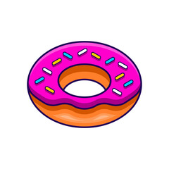 donut vector icon illustration isolated on white background