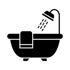 Bathtub Icon Glyph