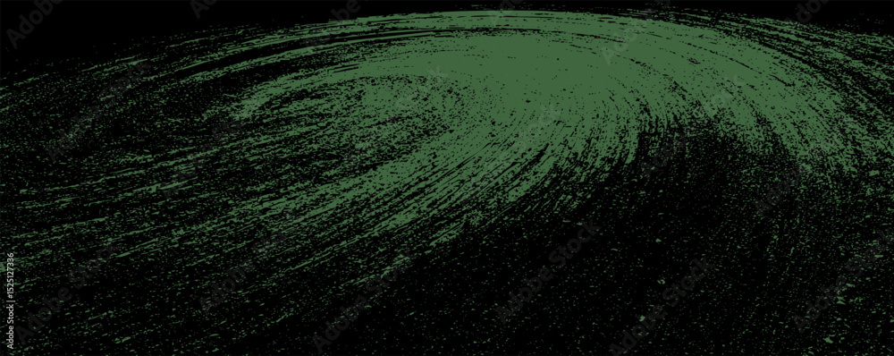 Aufkleber Green swirling patterns bg create an abstract representation of energy in a dark environment. The artwork captures the movement and depth, evoking a sense of infinity and dynamism