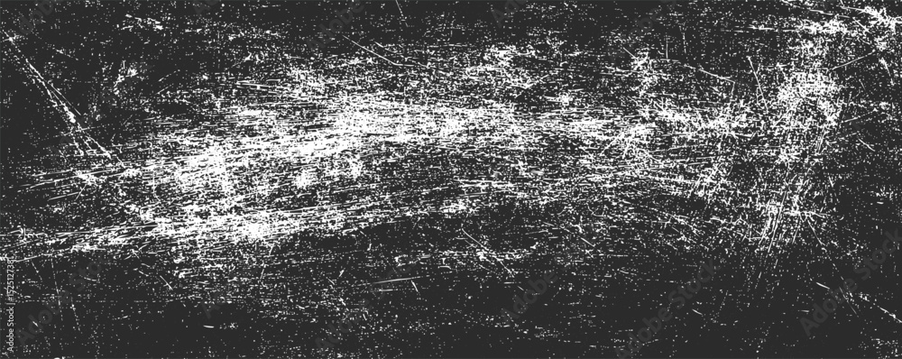 Aufkleber Textured black and white abstract representation of scratches and marks on a surface, exploring patterns and contrasts in minimalism