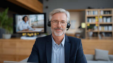 Naklejka premium Remote Team Communication Enhancements in Virtual Meetings