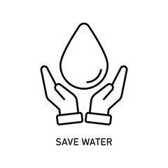 Icon a save water, isolated against a clean background.