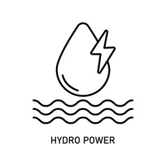 Icon a hydro power, isolated against a clean background.