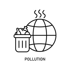 Icon a pollution, isolated against a clean background.