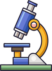 microscope on white background