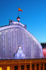 Atocha Railway Station during the twilight, Madrid, Spain