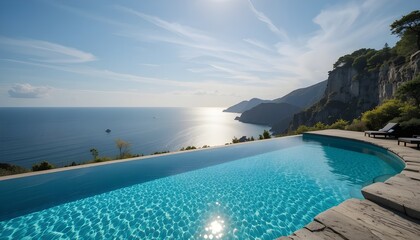 Obraz premium Ocean Viewing Infinity Pool on a Cliff