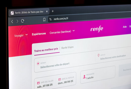 Page site internet renfe.com