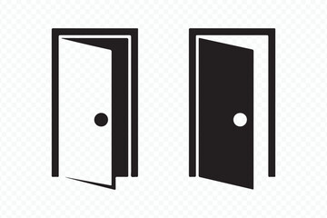 Open Door Icon Vector Entrance Exit Symbol