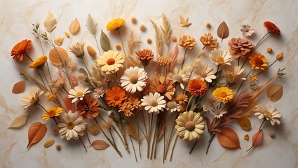 Dried Flower Arrangement Autumnal Hues, Natural Elements, and Elegant Design © IMAGE STORE