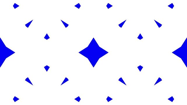 Simple abstract blue kaleidoscope fractal motion animation. ornate decorative.