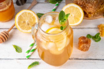 Citrus and honey mocktail, mead iced tea