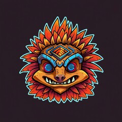 Vibrant Tribal Mask Design