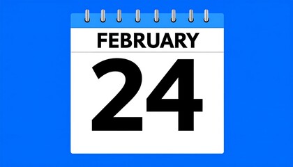 February 24th Calendar Date.