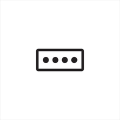 Password Dots Field Line Icon Vector