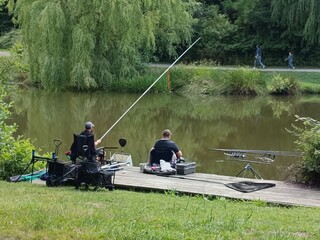 Saint-Herblain - Parc du Val de Ch&eacute;zine - Bassin de la Ch&eacute;zine - D&eacute;tente passion p&ecirc;che