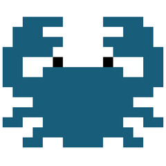 Blue pixel crab 