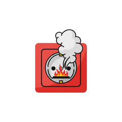Burning socket with electric spark.
