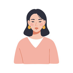 Stylized Portrait of Woman with a Minimalist Aesthetic