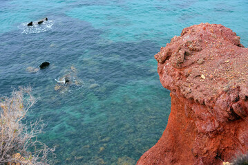 stretch of coast near bolnuevo mazarron murcia spain	