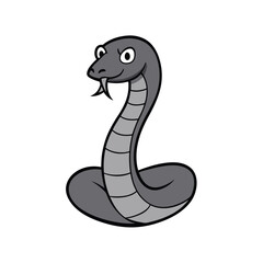 Fototapeta premium vector illustration of cartoon viper snake