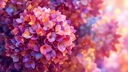 Fototapeta premium AI-Generated Hydrangea Artwork - Modern Design Concept