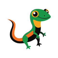 Fototapeta premium A cute cartoon lizard vector illustration