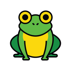 Obraz premium cute cartoon frog vector illustration