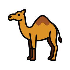 A cute cartoon camel vector illustration