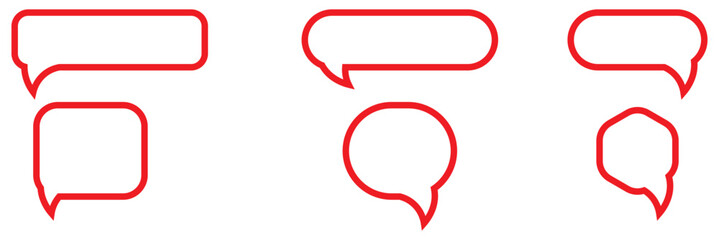 Speech bubble collection. Set of speech bubble. Speech bubble comic. Line art speech bubbles. speech bubble comic signs.
