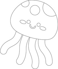 Simple Jellyfish Vector Icon