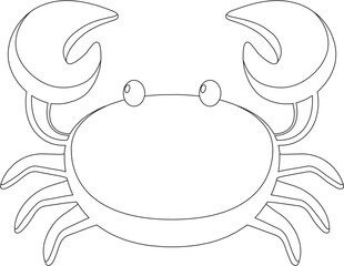 Minimalist Crab Vector Icon