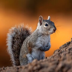Alert Rock Squirrel Portrait