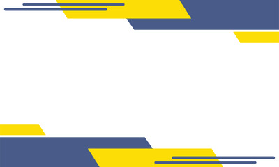 Modern abstract background featuring angular yellow and blue geometric shapes on a clean white canvas, perfect for business templates, tech designs, or dynamic presentations.