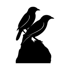 simple finch silhouette. logo symbol