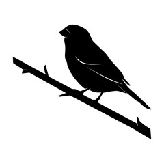 simple finch silhouette. logo symbol