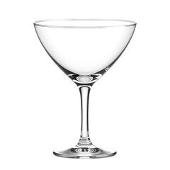 Obraz premium Elegant Cocktail Glass: A pristine, crystal-clear cocktail glass, designed for refined enjoyment of premium cocktails and drinks, showcases a modern design. 