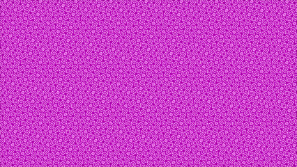 Bright purple geometric pattern fills the background with intricate shapes and designs