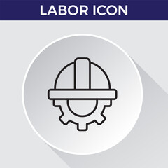 labor icon line icon related team, teamwork, co-workers, cooperation. Linear busines simple symbol collection. vector illustration.