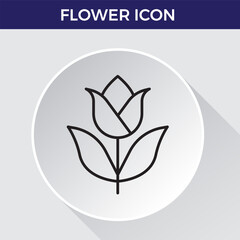 Flower line icon. Collection of high quality black outline logo for mobile concepts and web apps. Flower set in trendy flat style. Vector illustration on a white background.