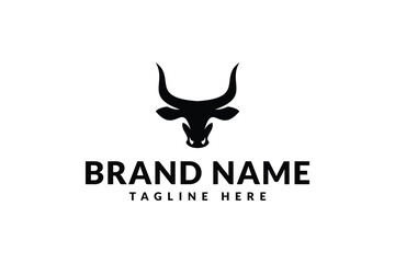 Obraz premium bull head logo icon vector illustration