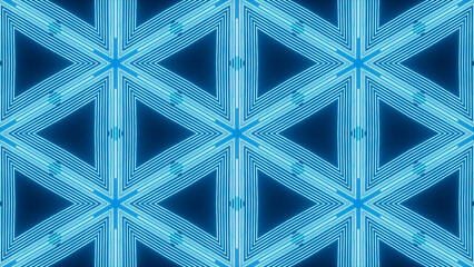 Abstract geometric pattern with blue and white lines creating a modern design
