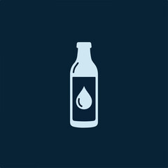 Eye drops bottle design. Simple bottle with water drop illustration. Clean and minimalist design concept for ophthalmology and traumatology packaging.